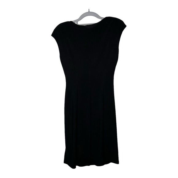 Lauren Ralph‎ Lauren Dress Womens Size 4 Black Gold Shimmer Ruched Slimming - Picture 2 of 16